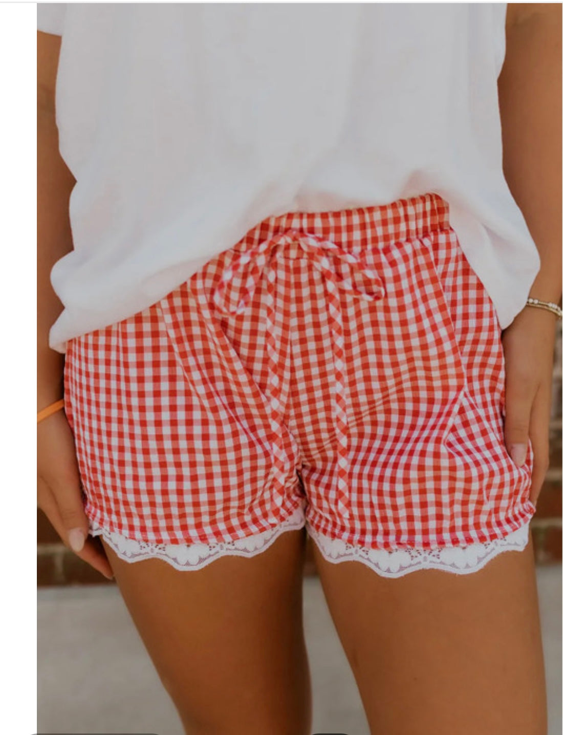 Red Gingham Shorts