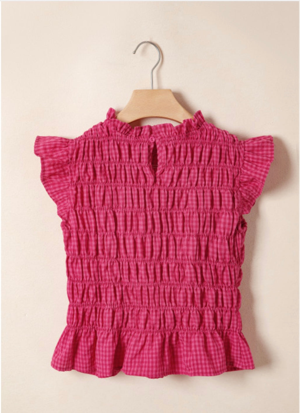Pink Gingham Tank Top