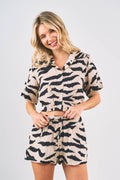 PRE-SALE Zebra Printed Shorts Set