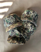 Camo cream bow hat