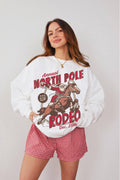 North Pole Rodeo Sweatshirt, Cowboy Santa Shirt