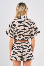 PRE-SALE Zebra Printed Shorts Set